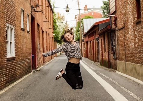 Girl Jumping in the Air