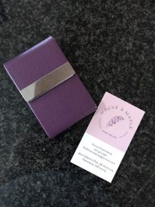 Business card and holder
